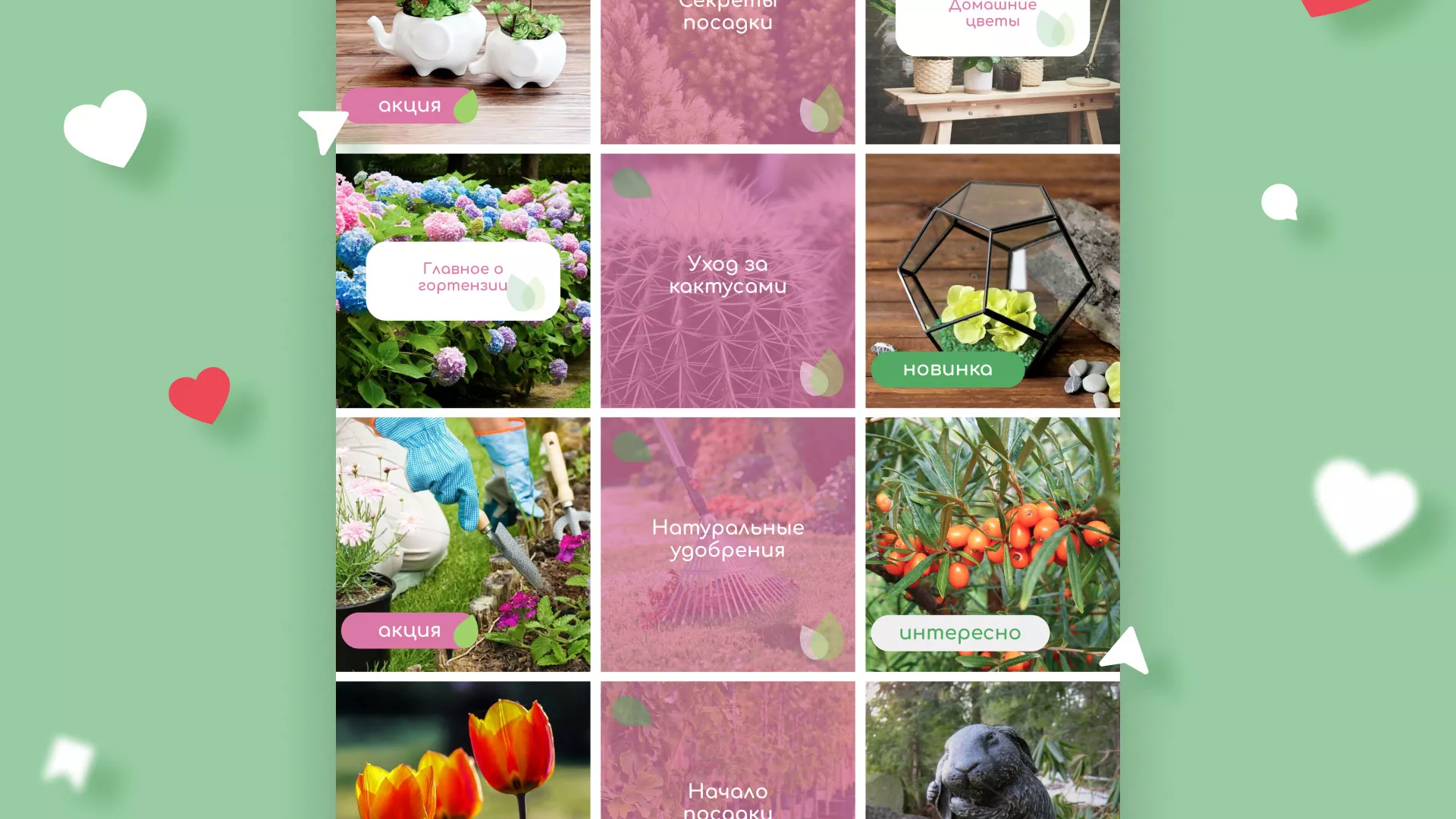 Разработка оформления профиля Instagram для магазина «Floraint» в Раменском