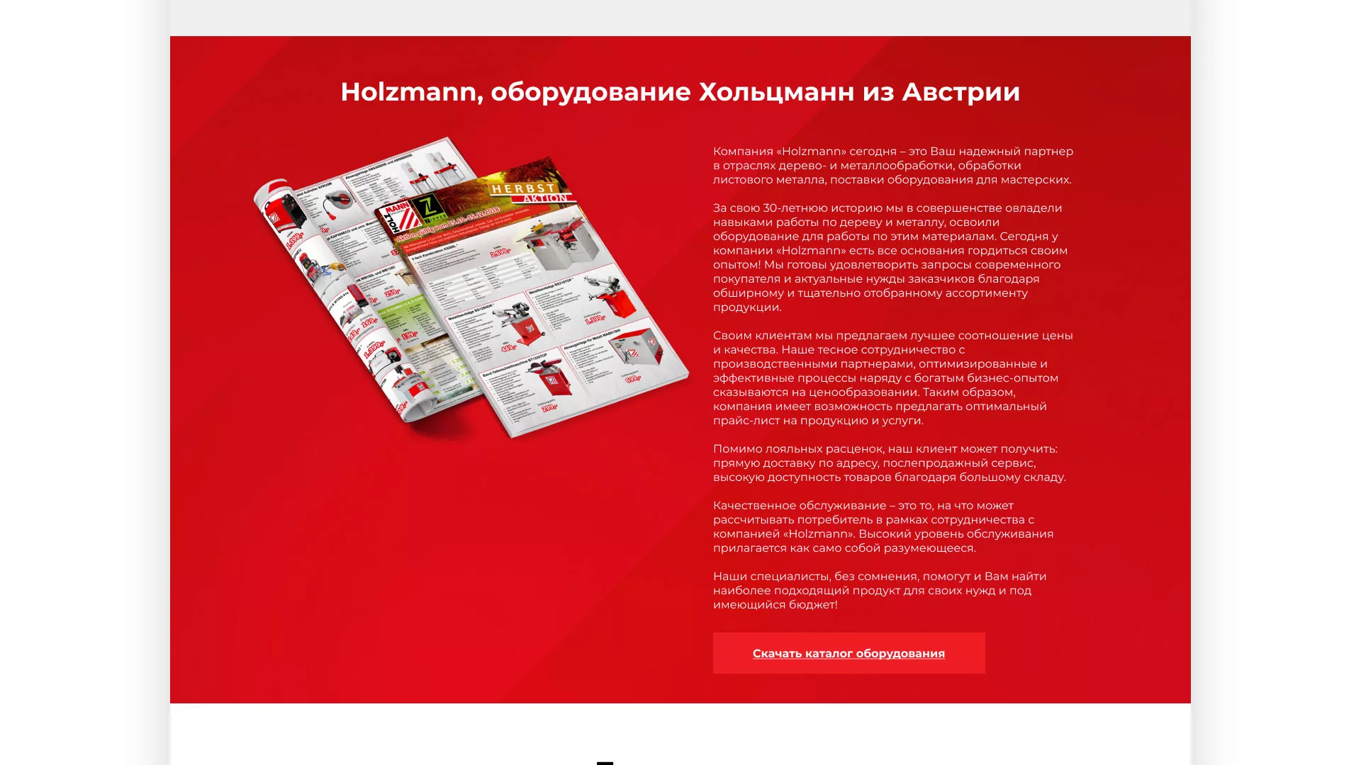 Создание сайта компании «HOLZMANN Maschinen GmbH» в Раменском