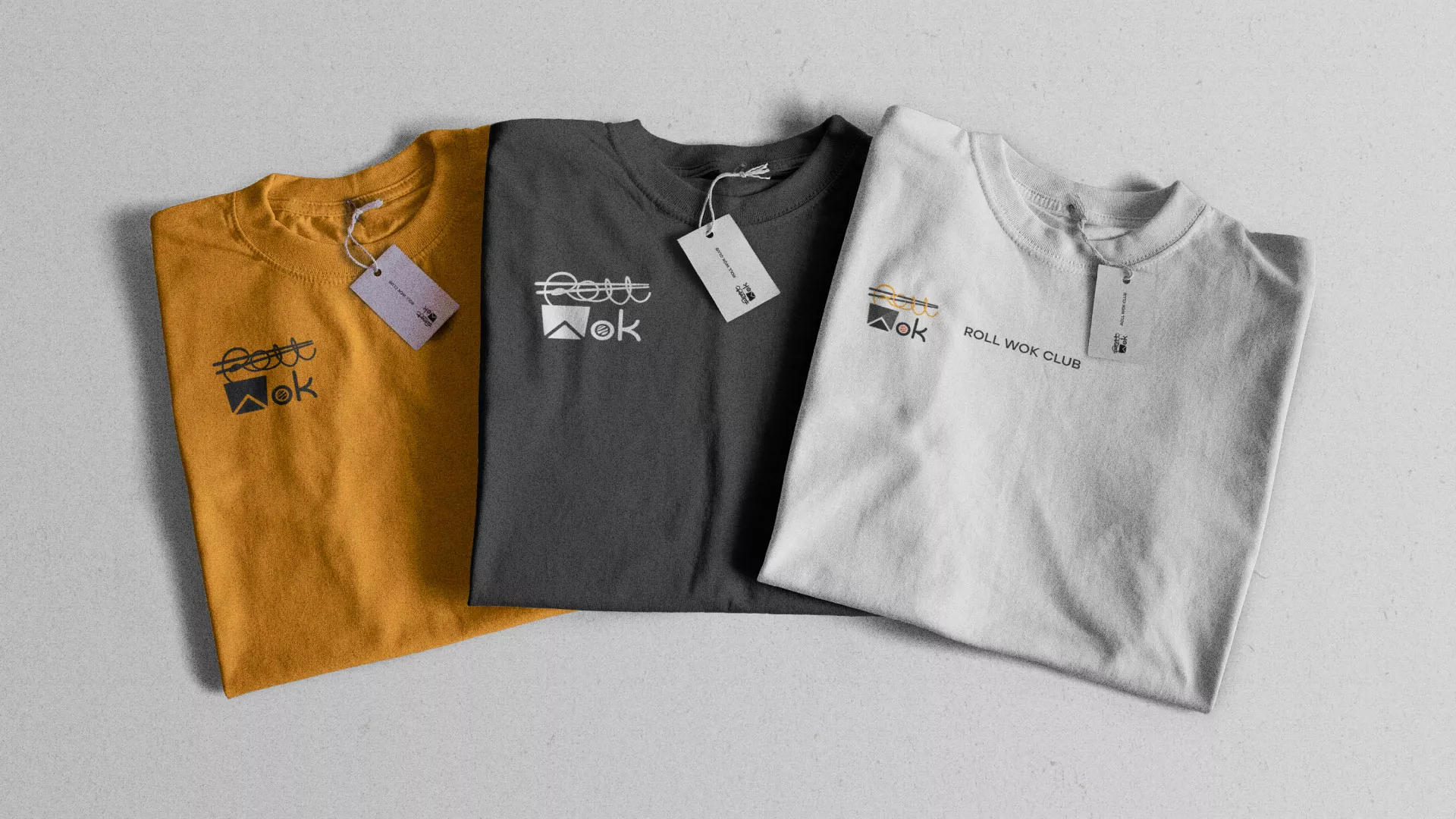 Разработка логотипа суши-бара «Roll Wok Club» в Раменском