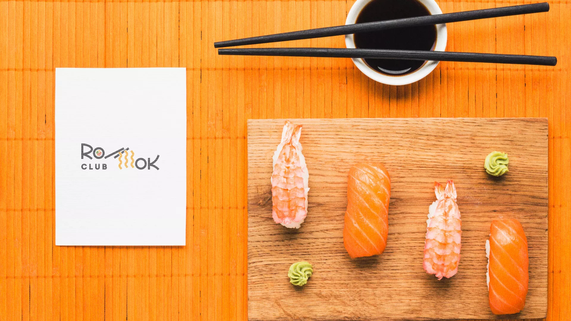 Создание логотипа суши-бара «Roll Wok Club» в Раменском