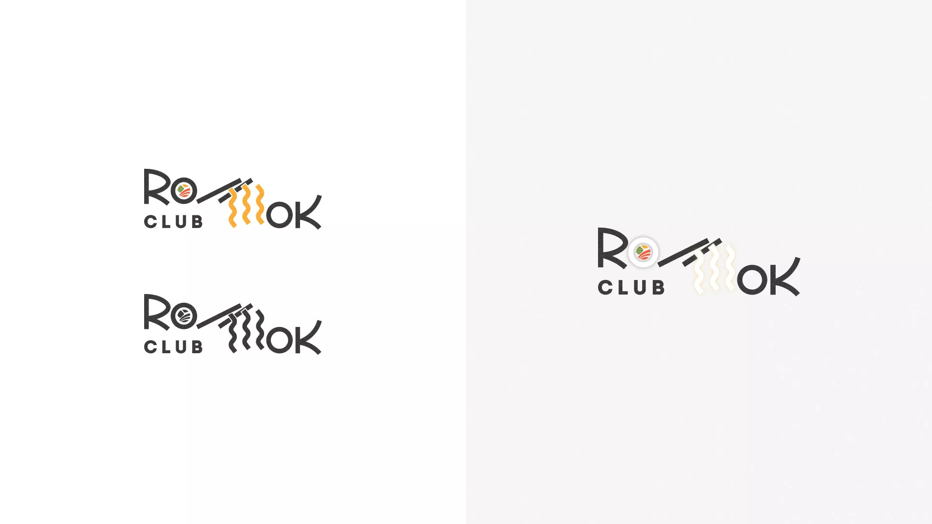Создание логотипа суши-бара «Roll Wok Club» в Раменском