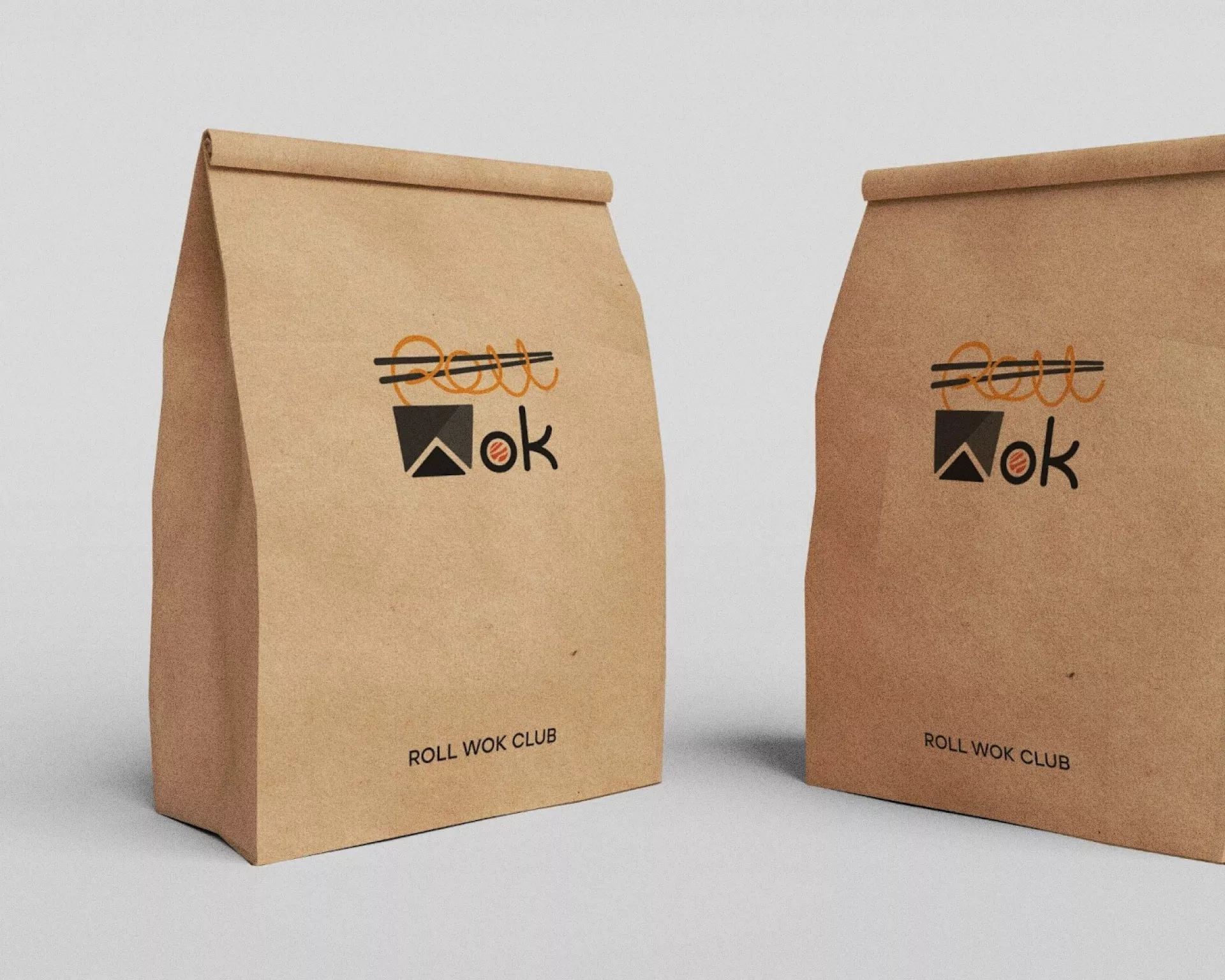 Создание дизайна упаковки суши-бара «Roll Wok Club» в Раменском
